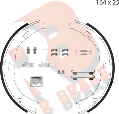 R Brake 79RBPB4014 - Bremžu loku kompl., Stāvbremze ps1.lv