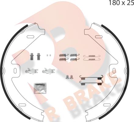 R Brake 79RBPB4016 - Bremžu loku kompl., Stāvbremze ps1.lv