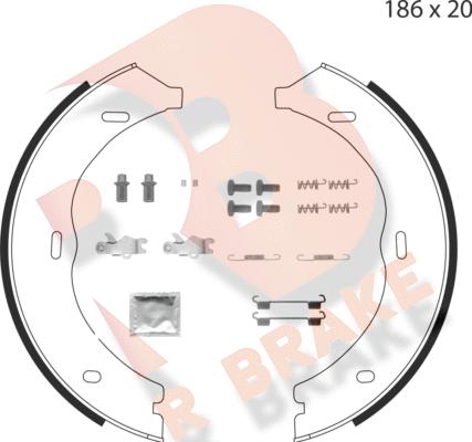 R Brake 79RBPB4018 - Bremžu loku kompl., Stāvbremze ps1.lv