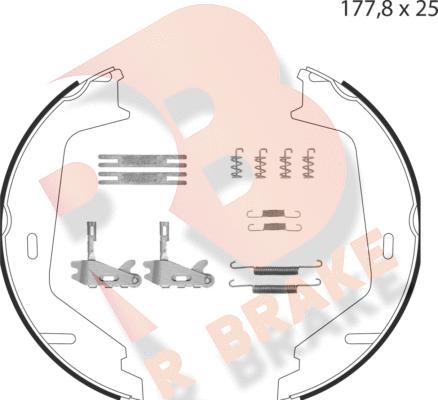 R Brake 79RBPB4025 - Bremžu loku kompl., Stāvbremze ps1.lv