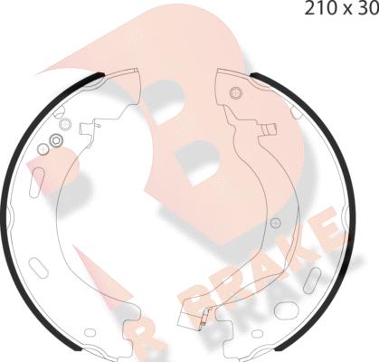 R Brake 79RBPB4026 - Bremžu loku kompl., Stāvbremze ps1.lv