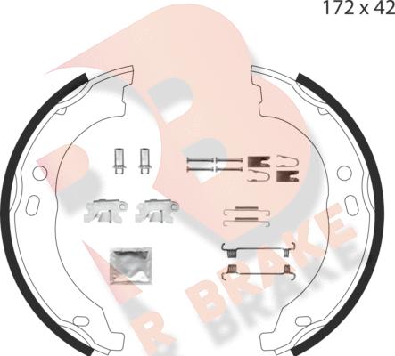 R Brake 79RBPB4020 - Bremžu loku kompl., Stāvbremze ps1.lv