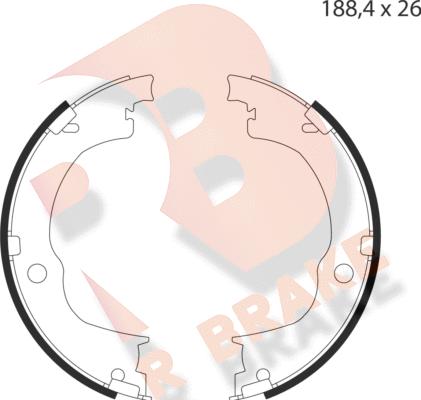 R Brake 79RBPB4022 - Bremžu loku kompl., Stāvbremze ps1.lv