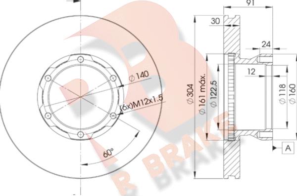 R Brake 78RBD14240 - Bremžu diski ps1.lv