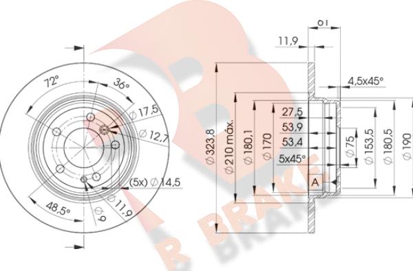 R Brake 78RBD29900 - Bremžu diski ps1.lv