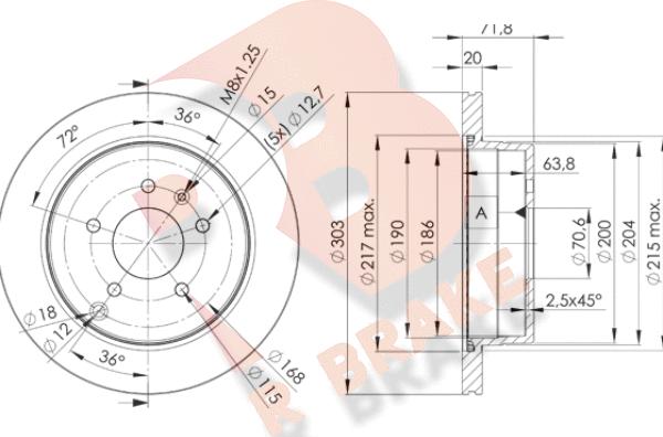 R Brake 78RBD29049 - Bremžu diski ps1.lv