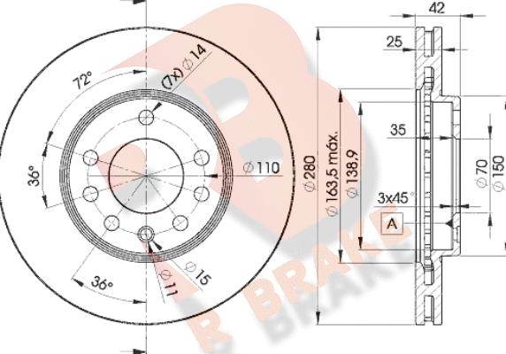 R Brake 78RBD29060 - Bremžu diski ps1.lv