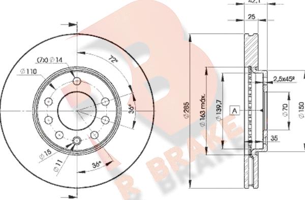 R Brake 78RBD29003 - Bremžu diski ps1.lv