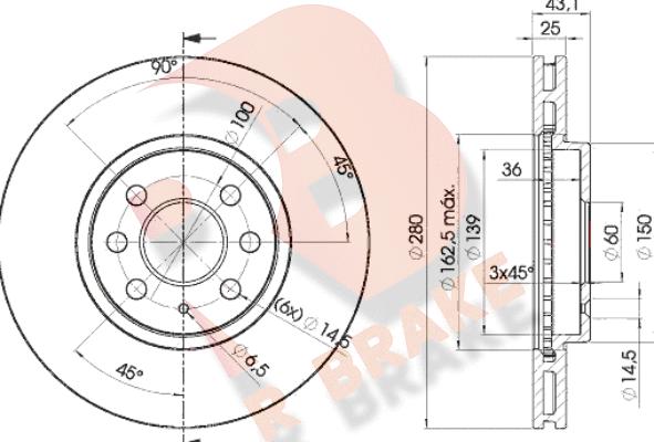 R Brake 78RBD29007 - Bremžu diski ps1.lv