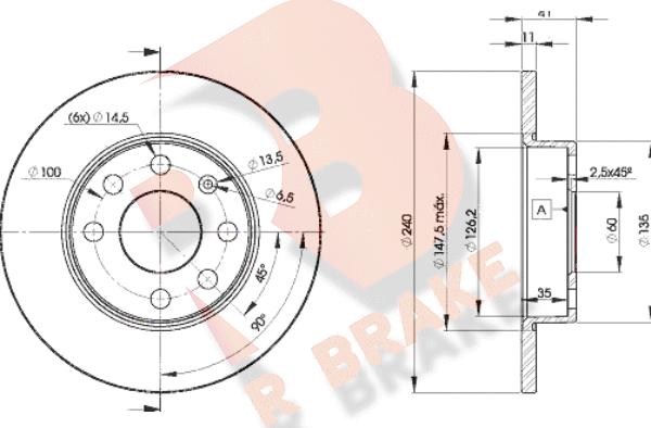 R Brake 78RBD29020 - Bremžu diski ps1.lv