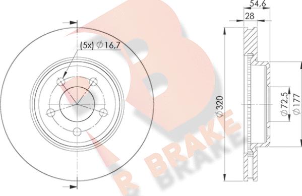 R Brake 78RBD29196 - Bremžu diski ps1.lv