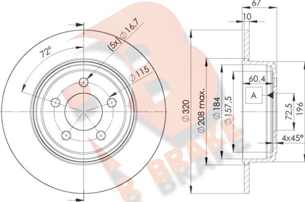 R Brake 78RBD29198 - Bremžu diski ps1.lv