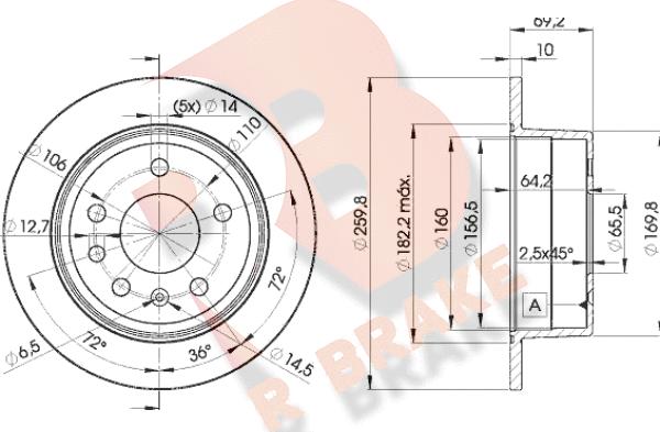 R Brake 78RBD29105 - Bremžu diski ps1.lv