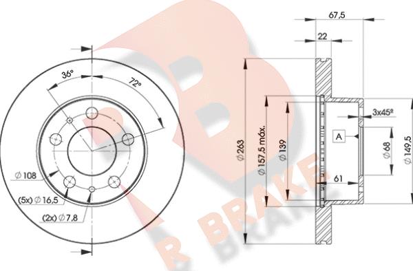 R Brake 78RBD29131 - Bremžu diski ps1.lv