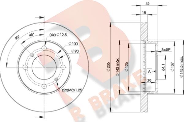 R Brake 78RBD29282 - Bremžu diski ps1.lv