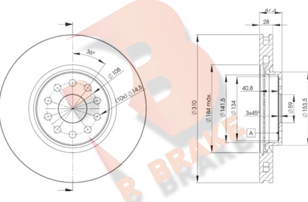 R Brake 78RBD24921 - Bremžu diski ps1.lv