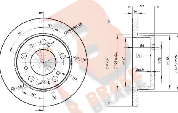 R Brake 78RBD24693 - Bremžu diski ps1.lv