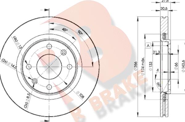 R Brake 78RBD24697 - Bremžu diski ps1.lv