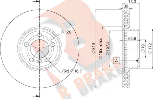 R Brake 78RBD24669 - Bremžu diski ps1.lv