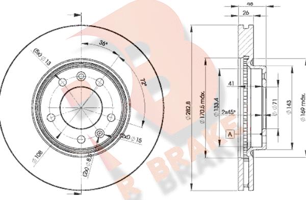 R Brake 78RBD24685 - Bremžu diski ps1.lv