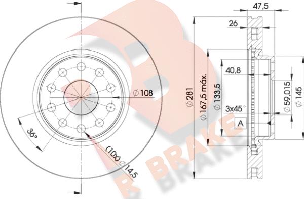 R Brake 78RBD24639 - Bremžu diski ps1.lv