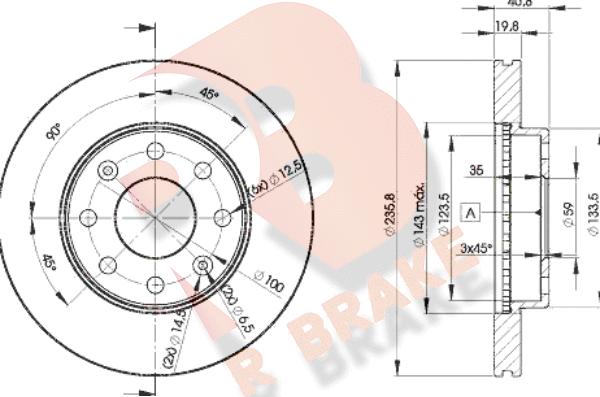 R Brake 78RBD24633 - Bremžu diski ps1.lv