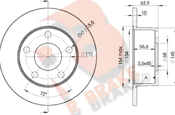 R Brake 78RBD24060 - Bremžu diski ps1.lv