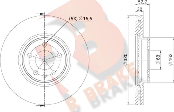 R Brake 78RBD24039 - Bremžu diski ps1.lv