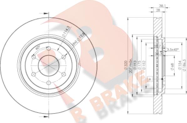 R Brake 78RBD24199 - Bremžu diski ps1.lv