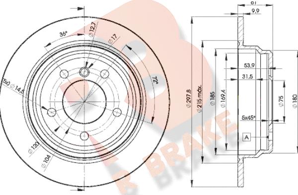 R Brake 78RBD24129 - Bremžu diski ps1.lv