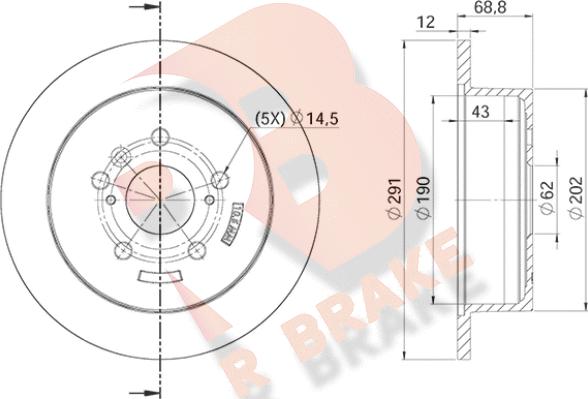 R Brake 78RBD24126 - Bremžu diski ps1.lv