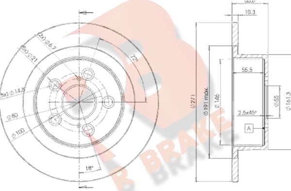 R Brake 78RBD24243 - Bremžu diski ps1.lv