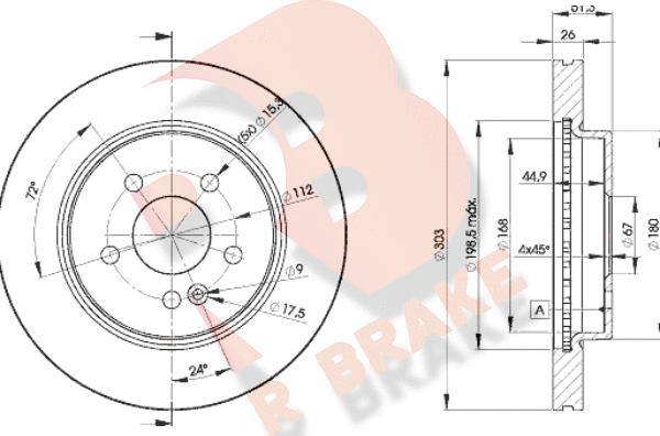 R Brake 78RBD24210 - Bremžu diski ps1.lv