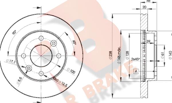 R Brake 78RBD24287 - Bremžu diski ps1.lv