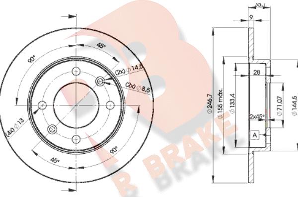 R Brake 78RBD24746 - Bremžu diski ps1.lv