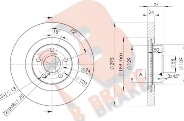 R Brake 78RBD24702 - Bremžu diski ps1.lv