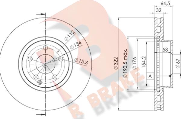 R Brake 78RBD25558 - Bremžu diski ps1.lv