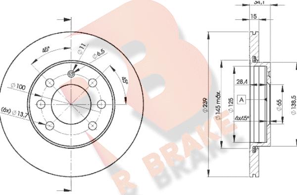 R Brake 78RBD25607 - Bremžu diski ps1.lv