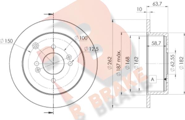 R Brake 78RBD25102 - Bremžu diski ps1.lv