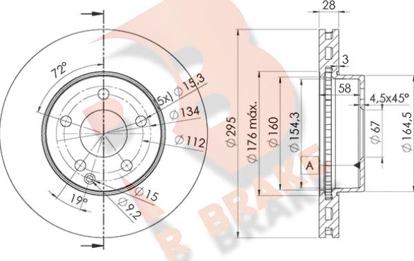 R Brake 78RBD26475 - Bremžu diski ps1.lv