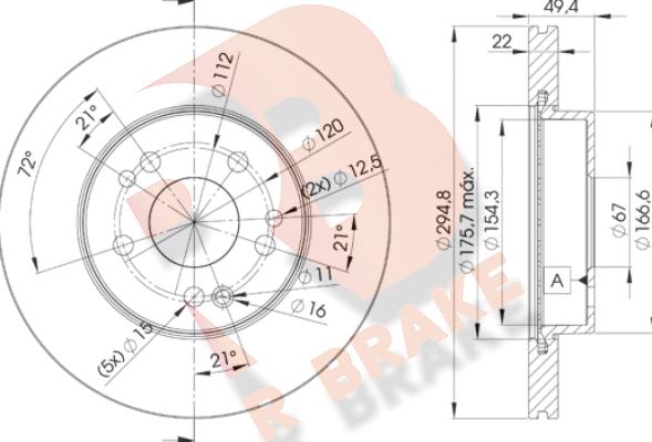 R Brake 78RBD26471 - Bremžu diski ps1.lv