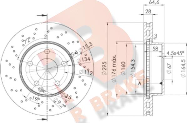 R Brake 78RBD26473 - Bremžu diski ps1.lv