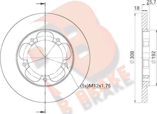 R Brake 78RBD26546 - Bremžu diski ps1.lv