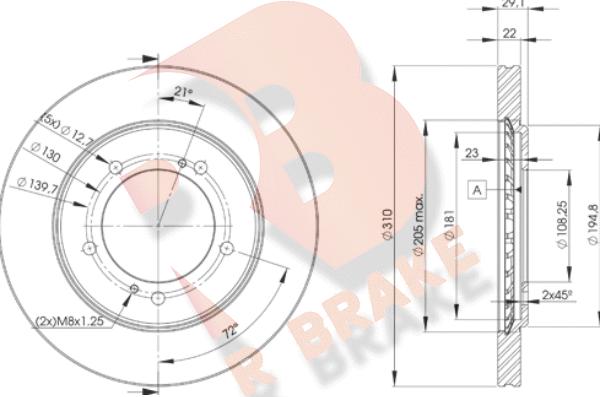 R Brake 78RBD26010 - Bremžu diski ps1.lv