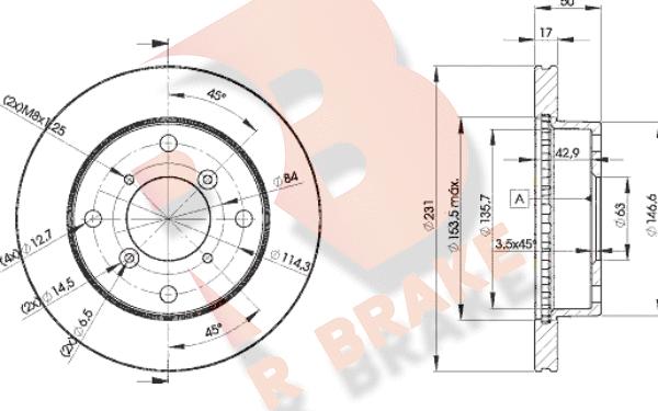 R Brake 78RBD26030 - Bremžu diski ps1.lv