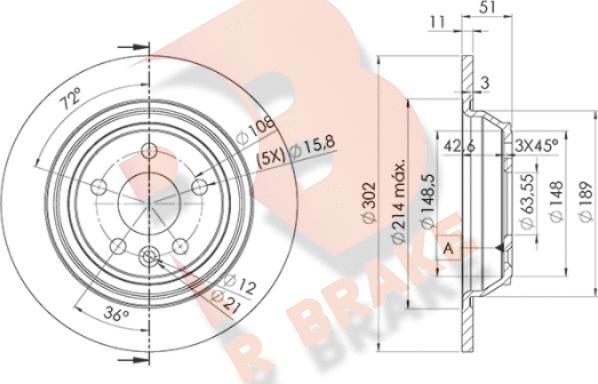 R Brake 78RBD26769 - Bremžu diski ps1.lv