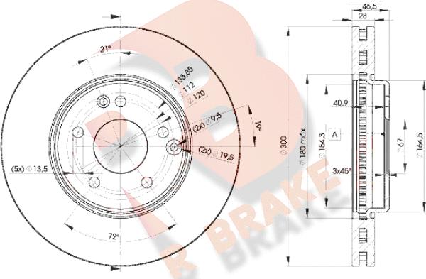 R Brake 78RBD20411 - Bremžu diski ps1.lv