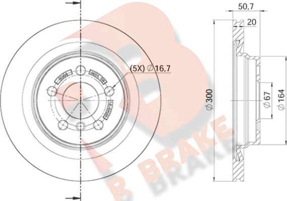 R Brake 78RBD20044 - Bremžu diski ps1.lv