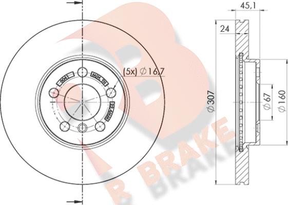 R Brake 78RBD20041 - Bremžu diski ps1.lv