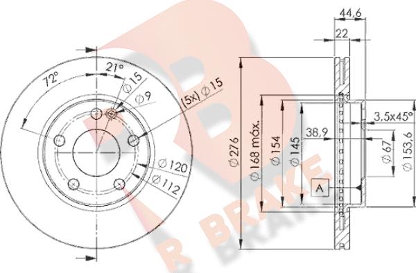 R Brake 78RBD20111 - Bremžu diski ps1.lv